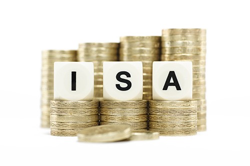 ISA on stack of coins